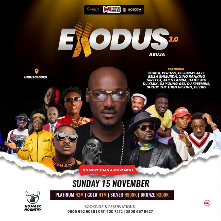 Read more about the article 2Face Idibia To Storm And Headline Exodus 3.0 In Abuja